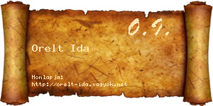 Orelt Ida névjegykártya